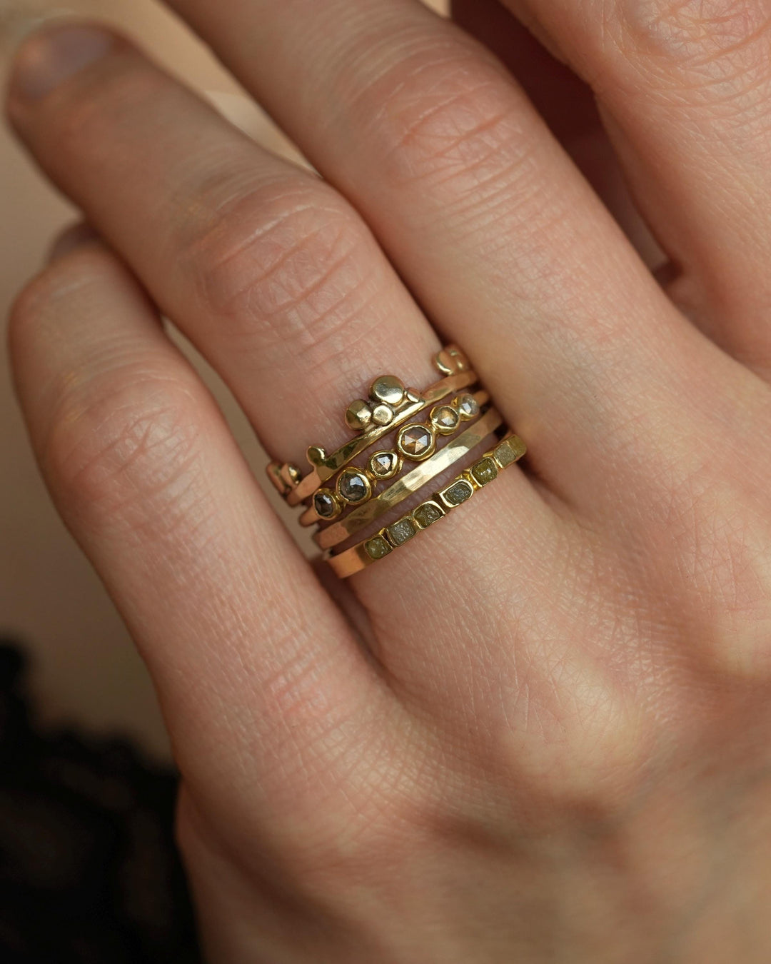 Brown Diamond Pebble Ring
