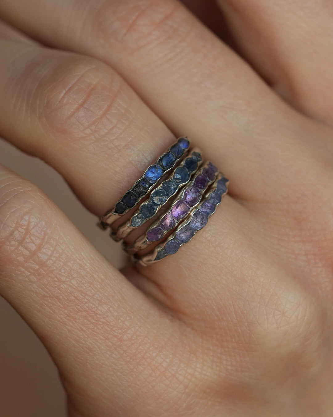Raw Amethyst Wrap Band
