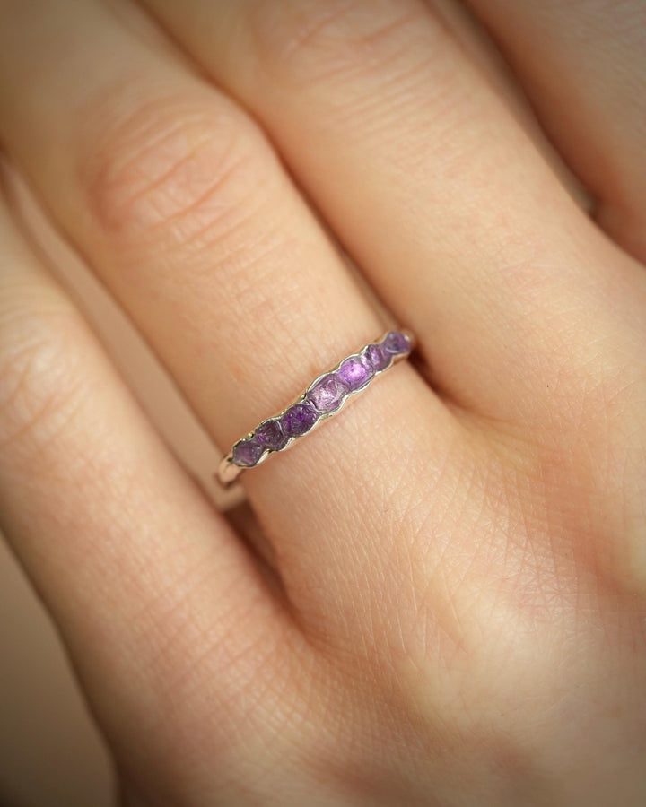Raw Amethyst Wrap Band