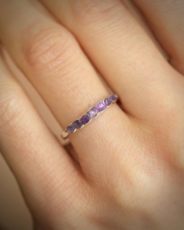 Raw Amethyst Wrap Band