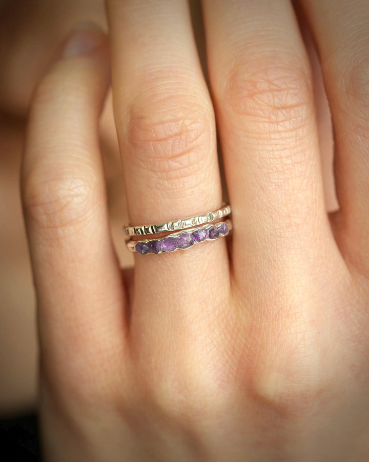 Raw Amethyst Wrap Band