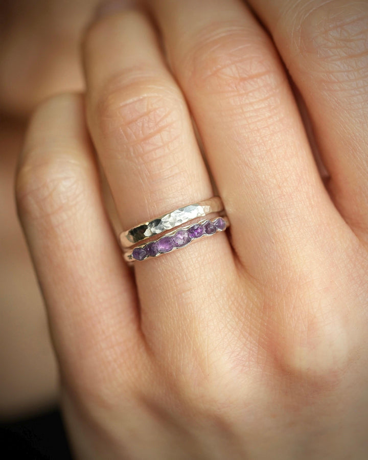 Raw Amethyst Wrap Band