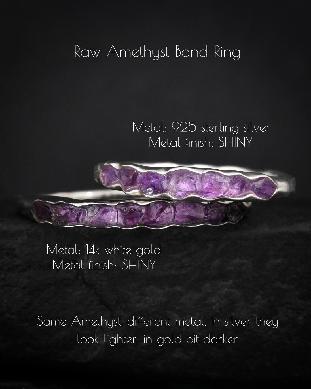 Raw Amethyst Wrap Band