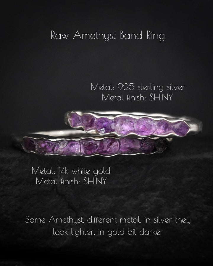 Raw Amethyst Wrap Band