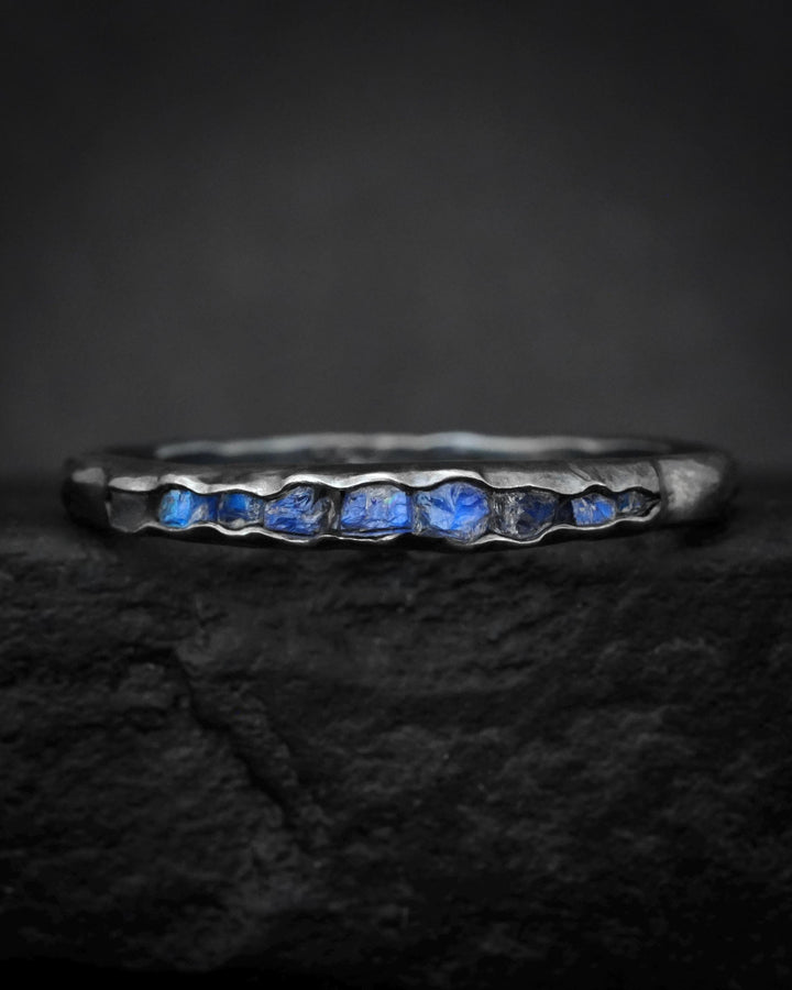 Raw Rainbow Moonstone Ring