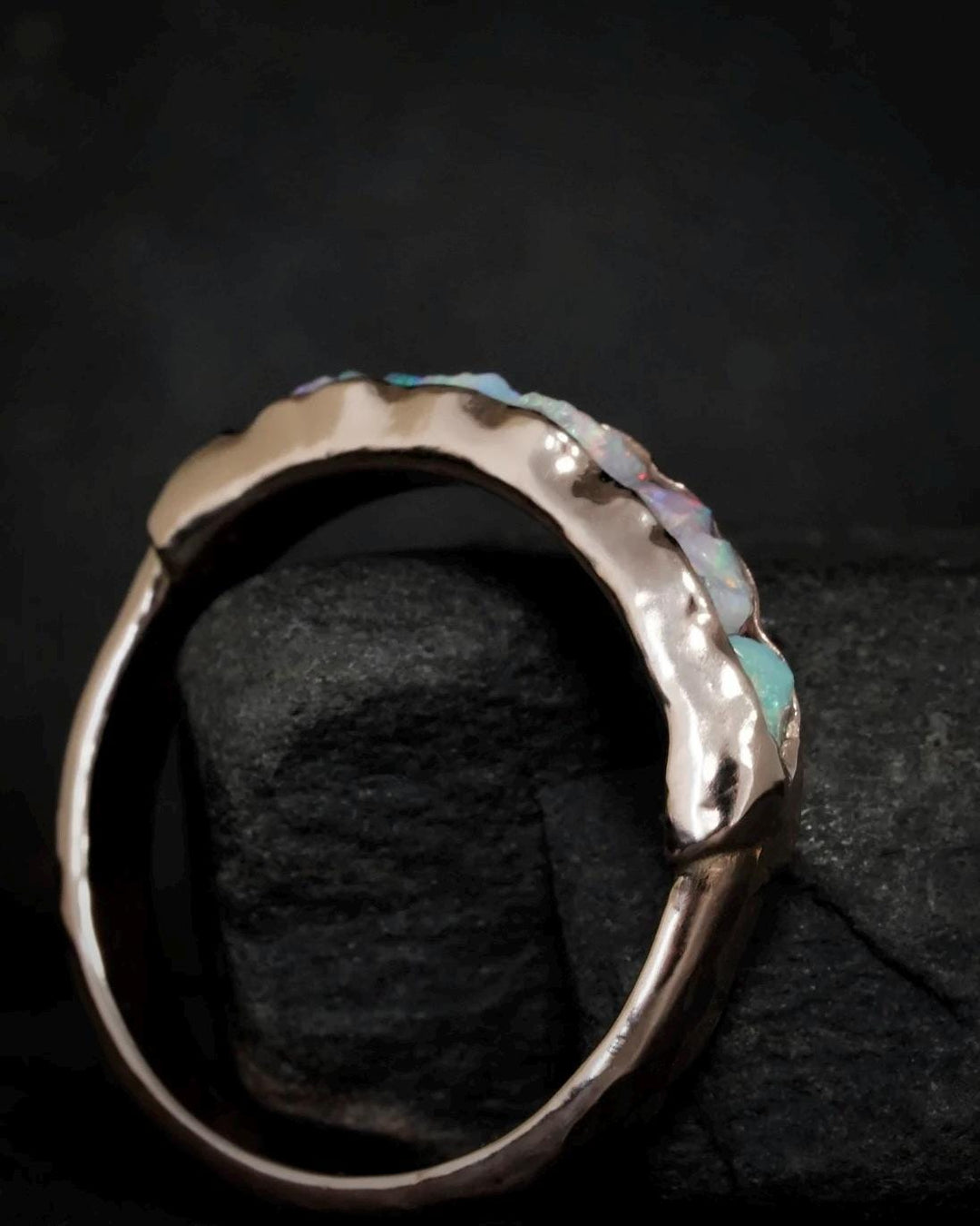 Bulky Raw Australian Opal Band