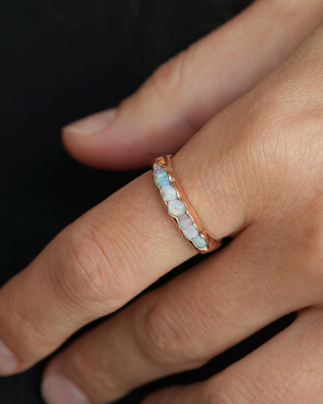 Raw Australian Opal Wide Band