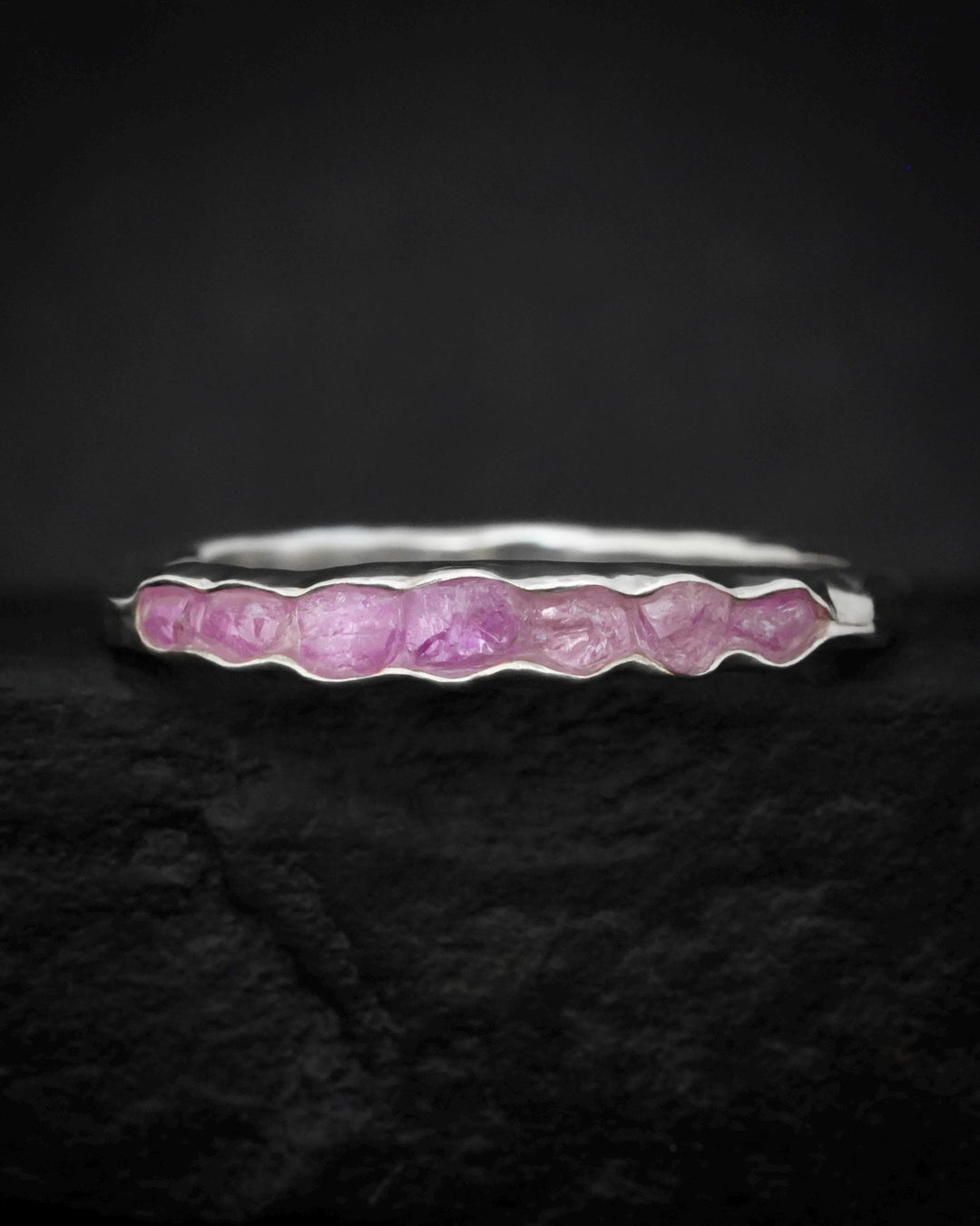 Raw Pink Sapphire Ring
