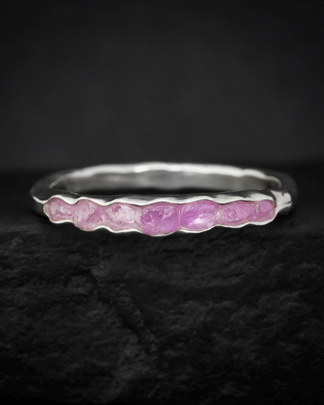 Raw Pink Sapphire Ring