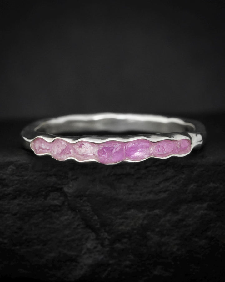 Raw Pink Sapphire Ring