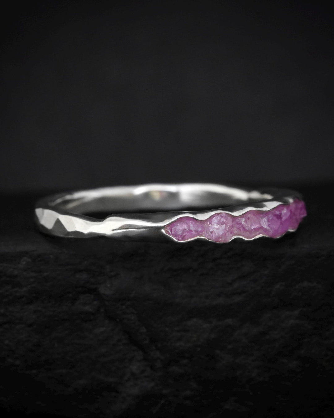 Raw Pink Sapphire Ring