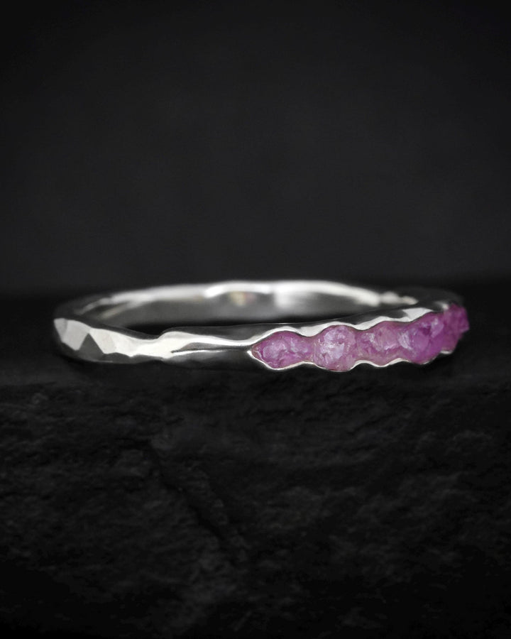Raw Pink Sapphire Ring