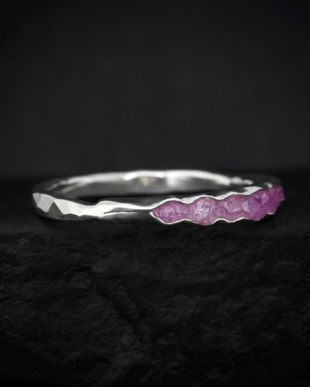 Raw Pink Sapphire Ring