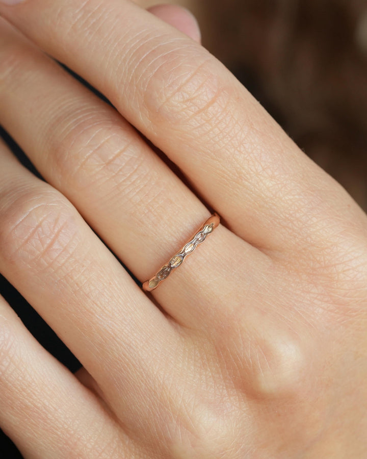 Skinny Raw Herkimer Diamond Ring
