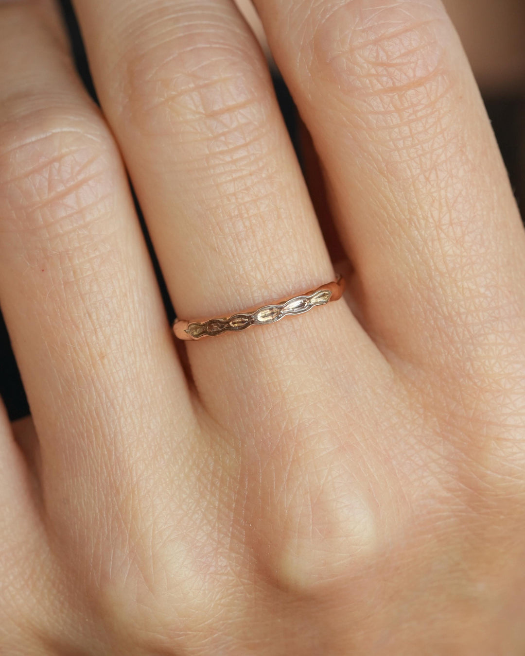 Skinny Raw Herkimer Diamond Ring