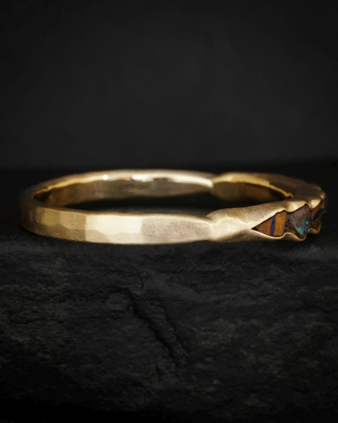 Raw Australian Boulder Opal Band