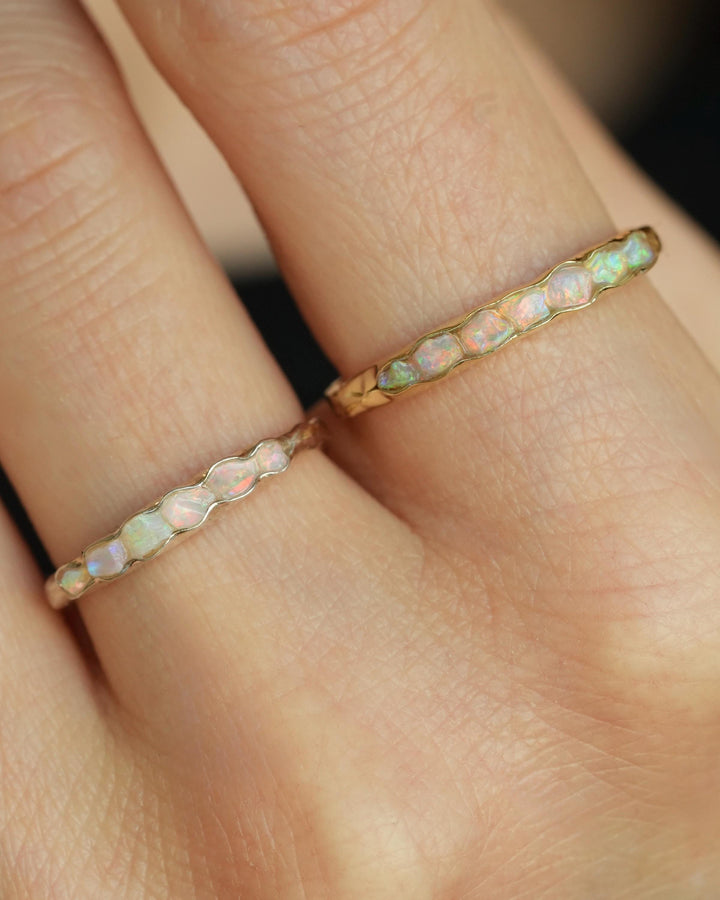 Raw Australian Opal Gold Ring