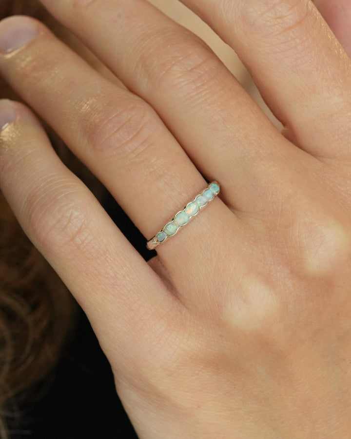 Raw Australian Opal Gold Ring