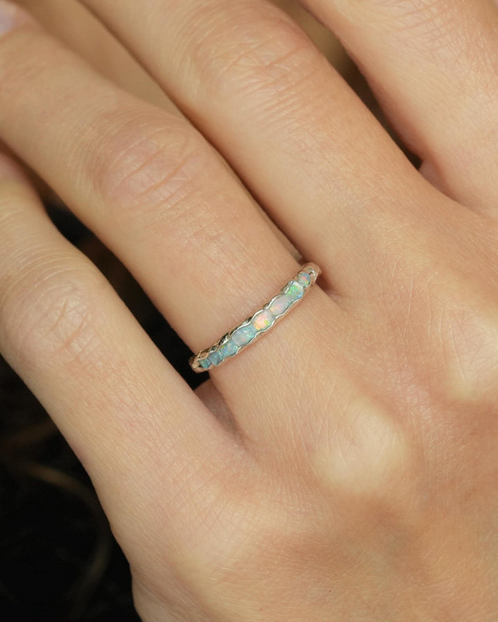 Raw Australian Opal Gold Ring