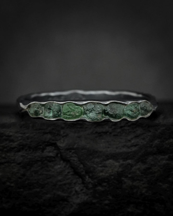 Raw Emerald Band Ring