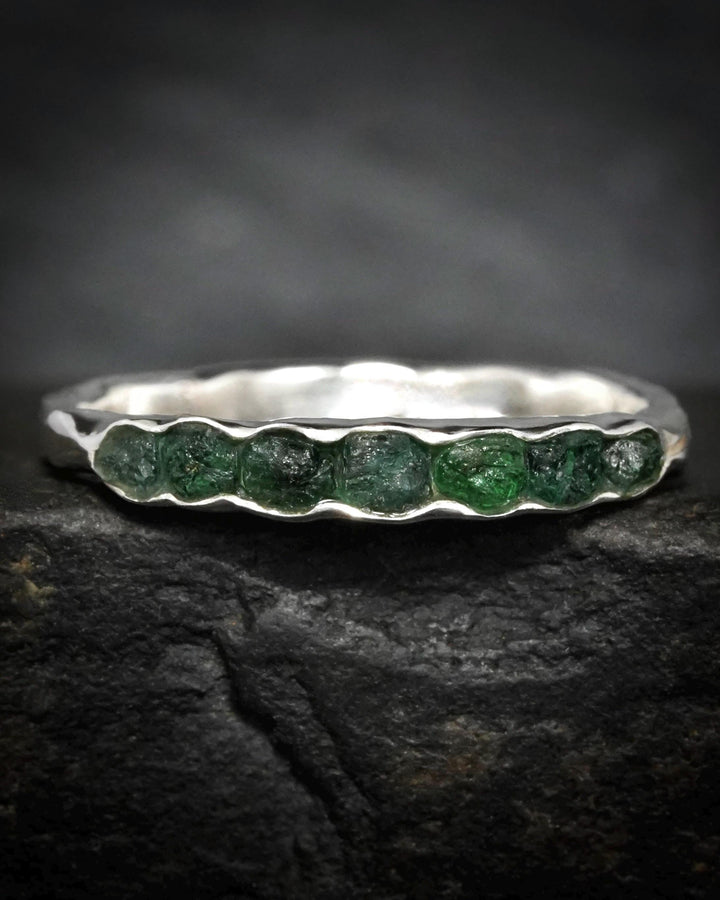 Raw Emerald Band Ring