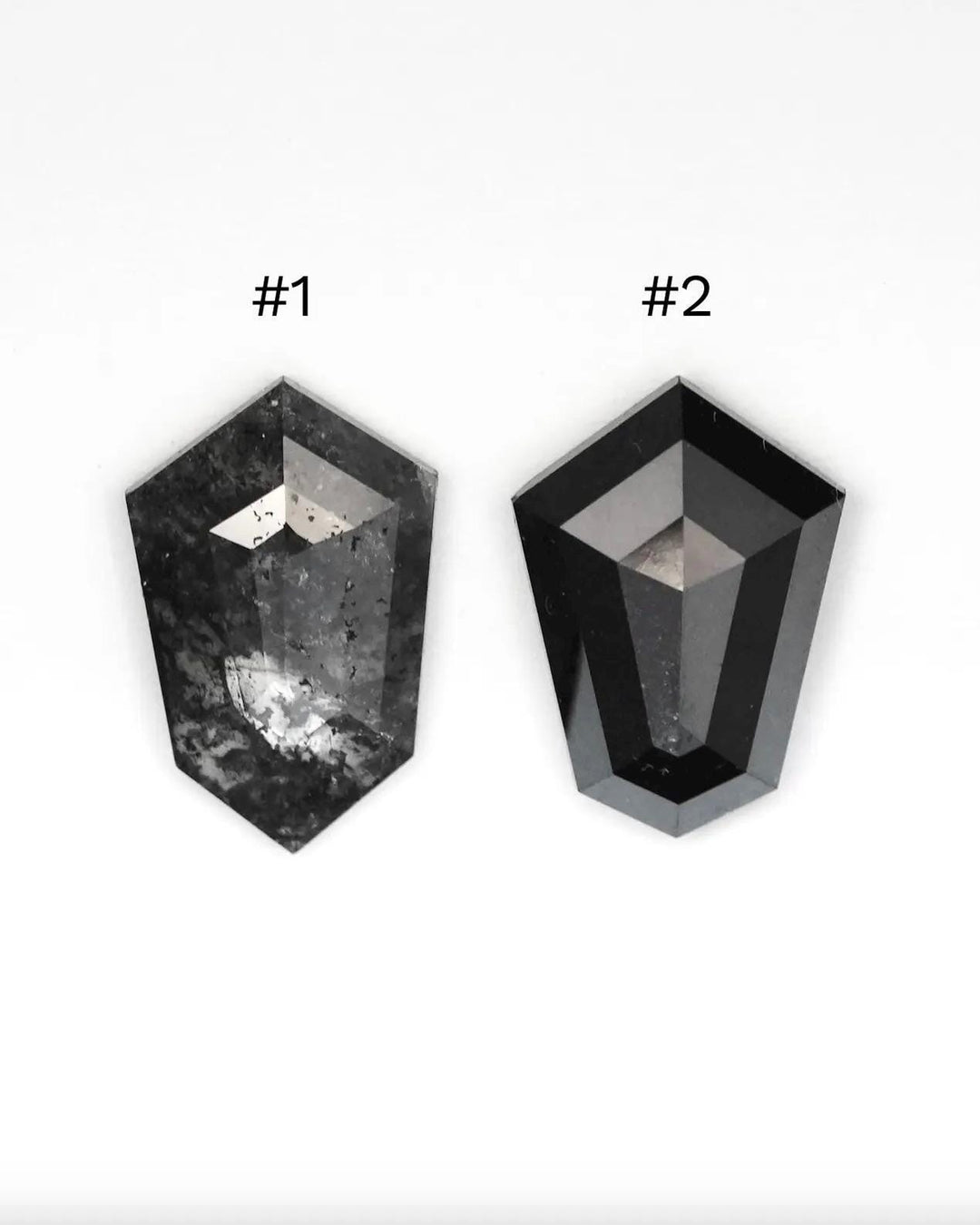 Black Hexagon Shield Diamond Ring
