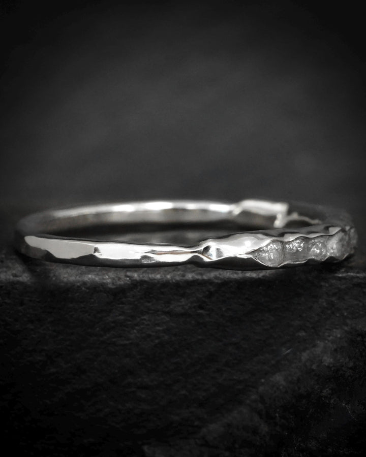 Raw White Diamond Band Ring