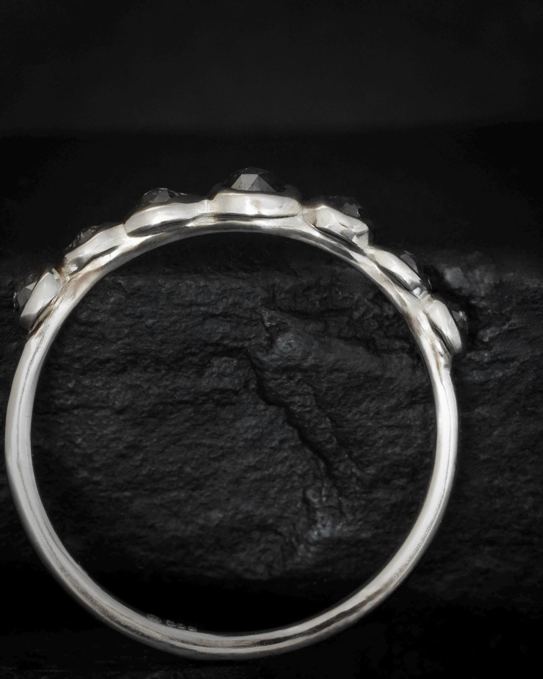 Round Galaxy Diamond Bubble Ring