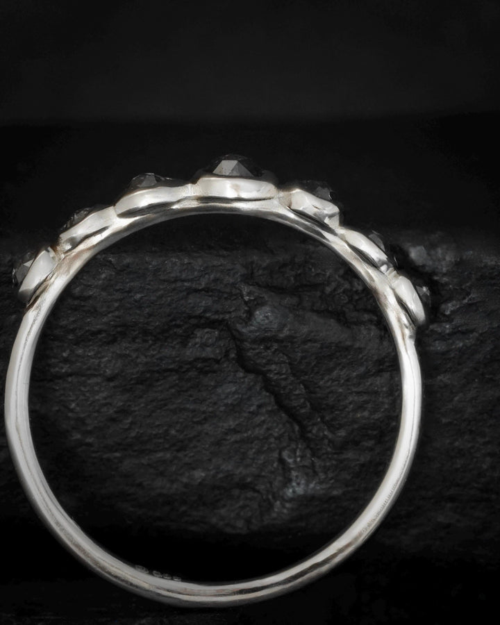 Round Galaxy Diamond Bubble Ring