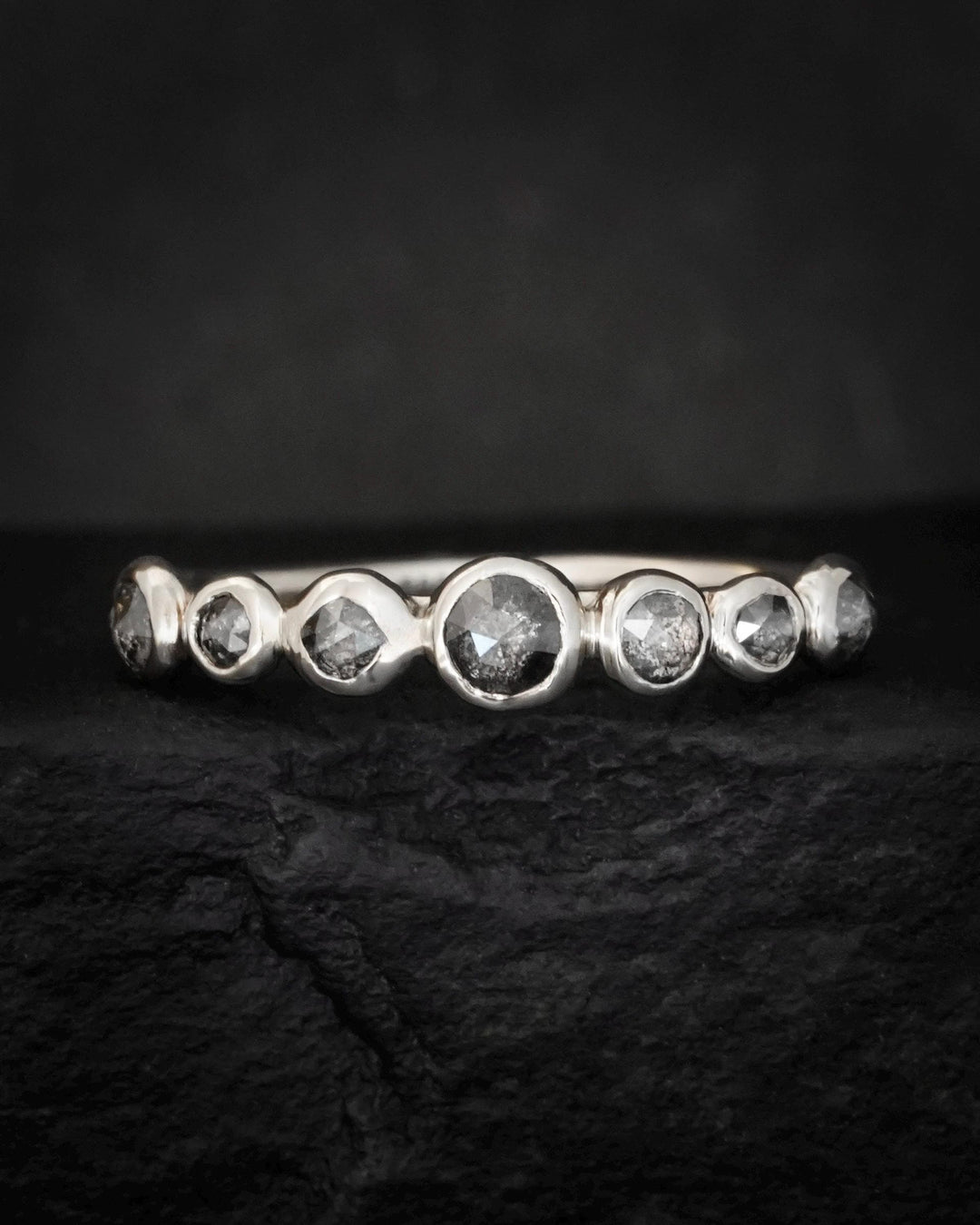 Round Galaxy Diamond Bubble Ring