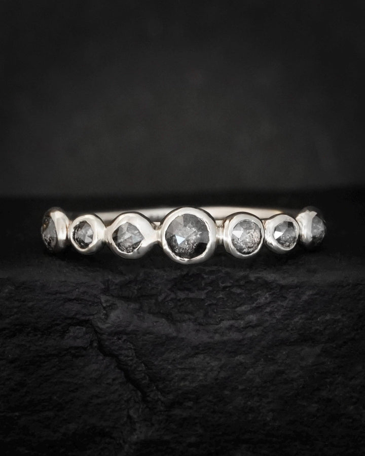 Round Galaxy Diamond Bubble Ring