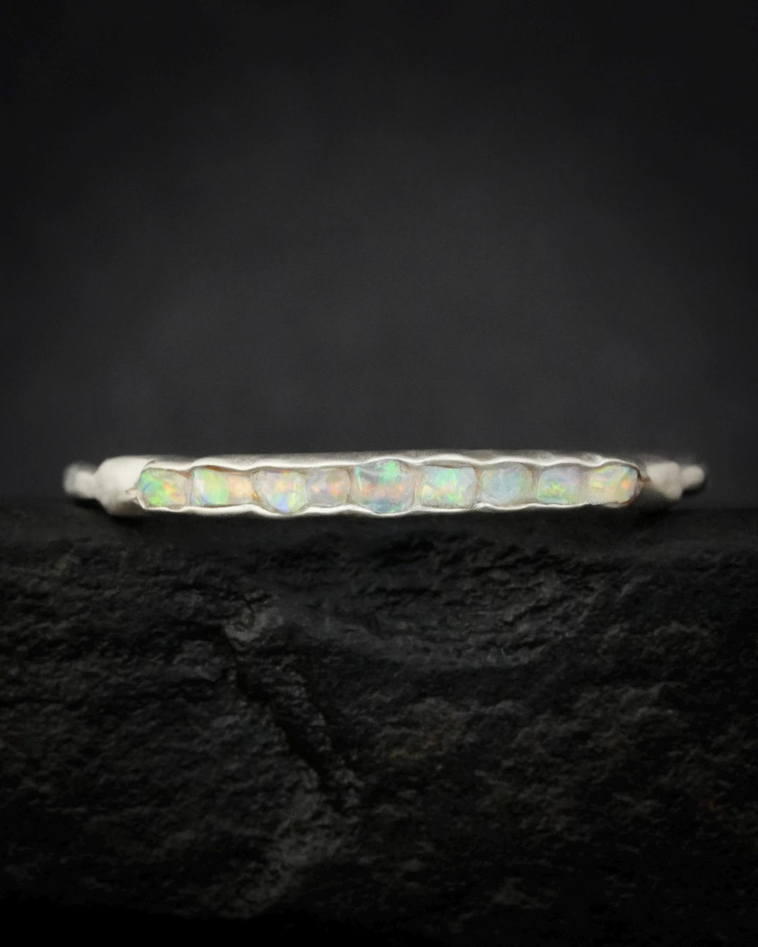 Gold Raw Australian Opal Ring