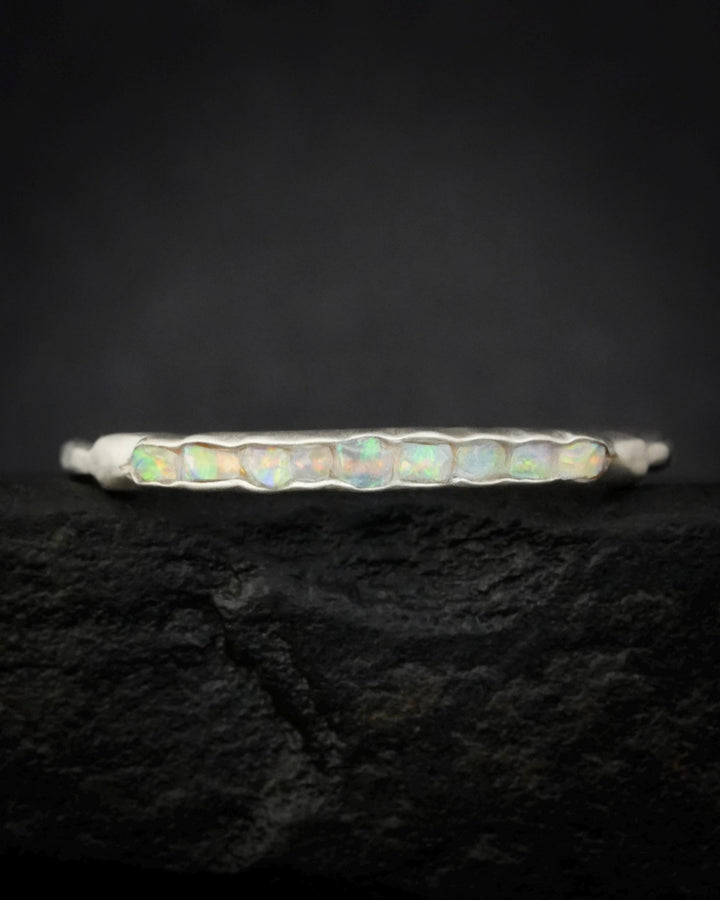 Gold Raw Australian Opal Ring