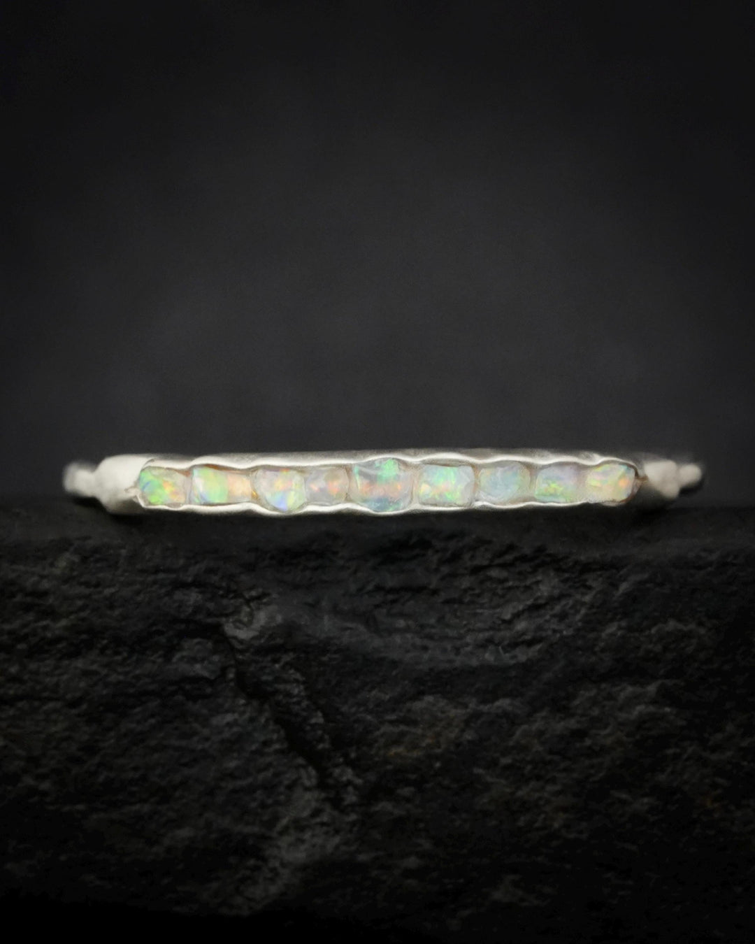 Gold Raw Australian Opal Ring