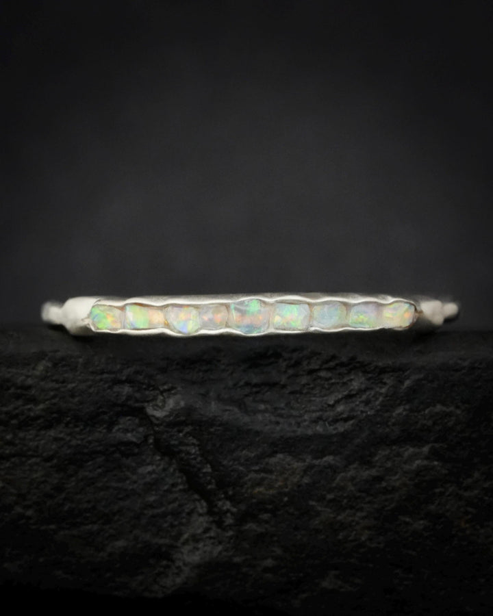 Gold Raw Australian Opal Ring