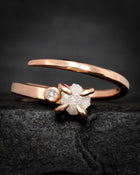 White Diamond Horseshoe Nail Ring