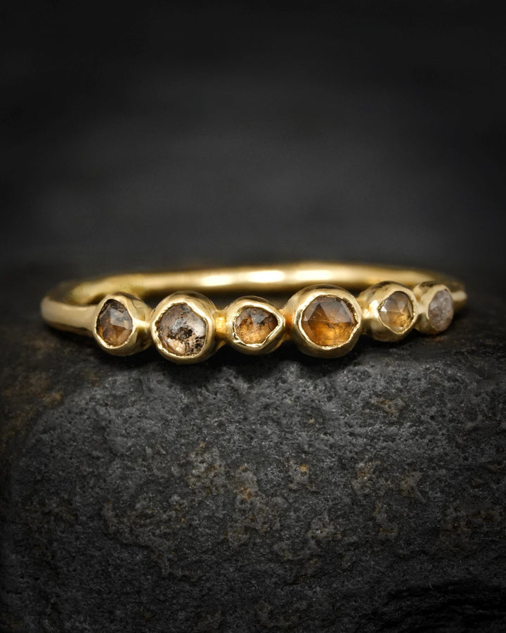 Round Natural Brown Diamond Band