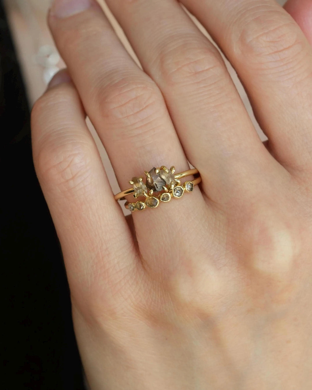 Round Natural Brown Diamond Band