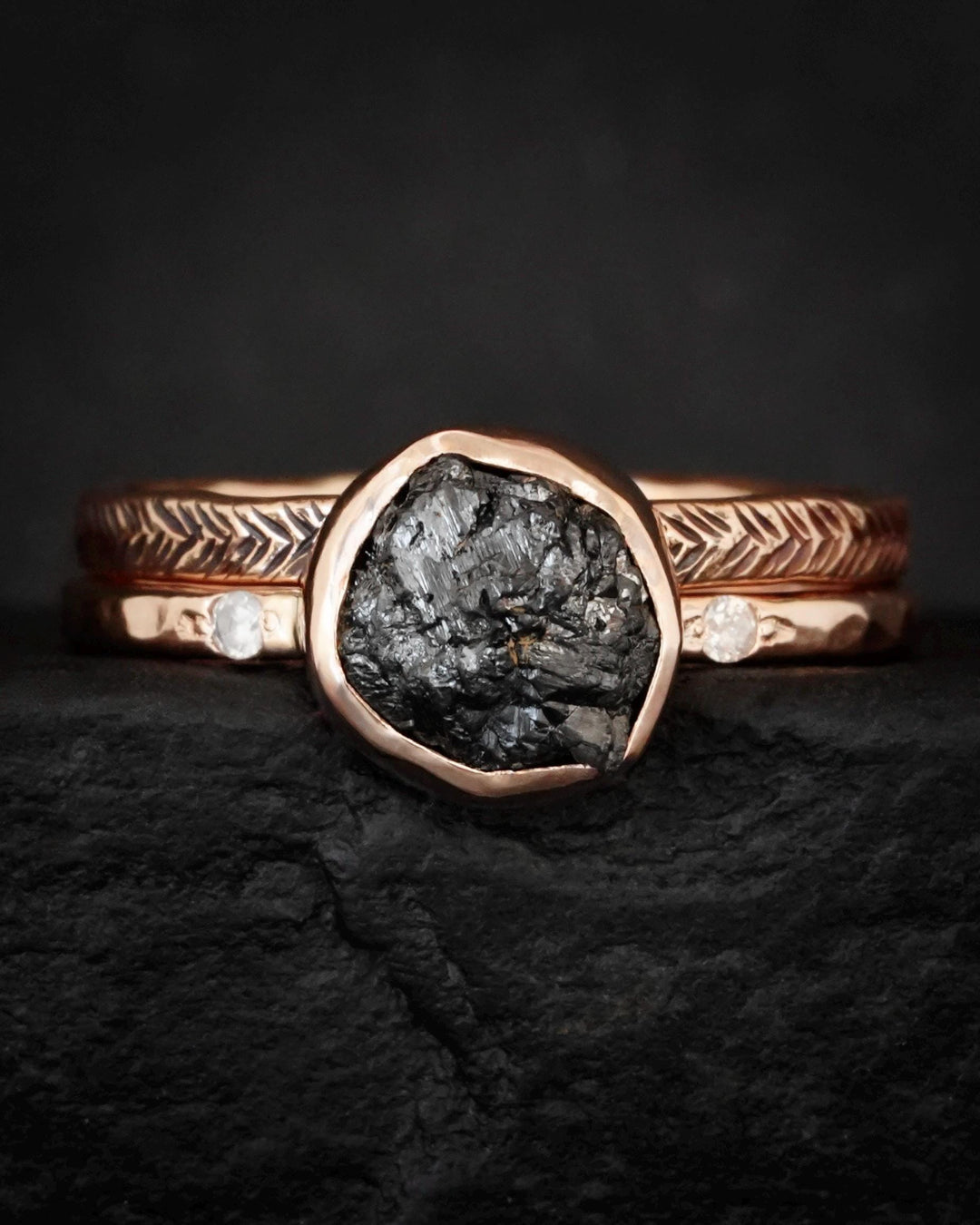 Black Diamond Engagement Ring