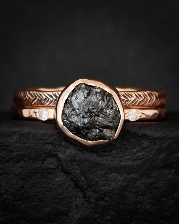 Black Diamond Engagement Ring