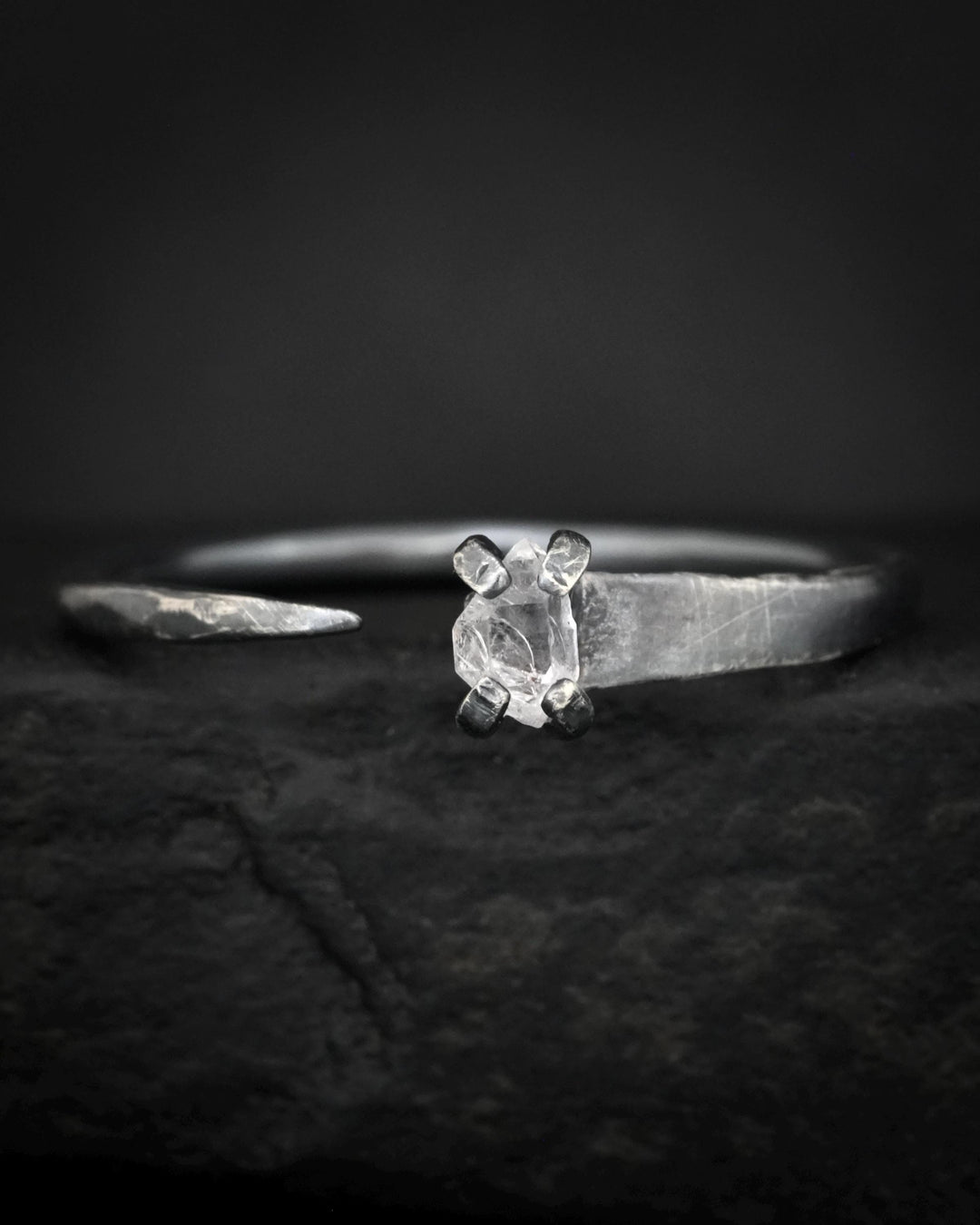Herkimer Horseshoe Nail Ring