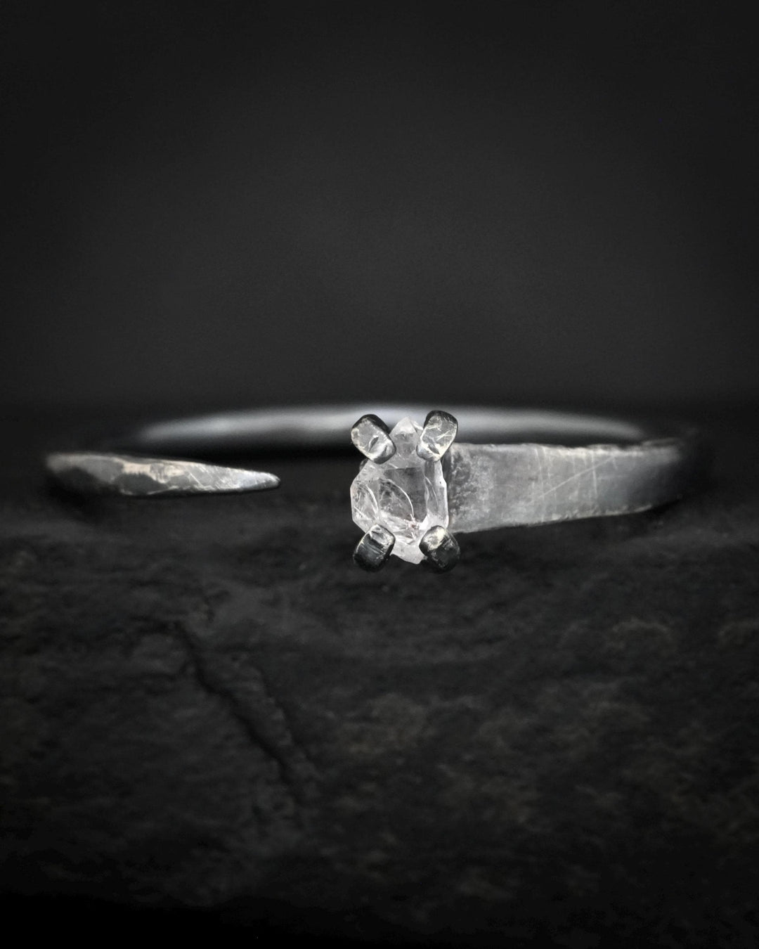 Herkimer Horseshoe Nail Ring