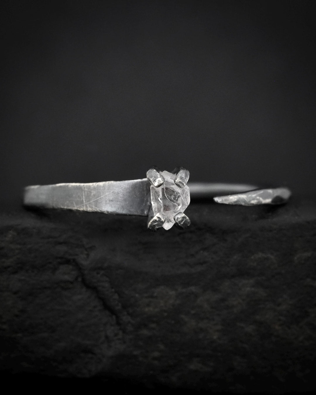Herkimer Horseshoe Nail Ring