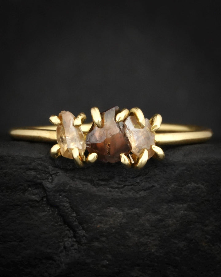 Uncut Brown Diamond Statement Ring