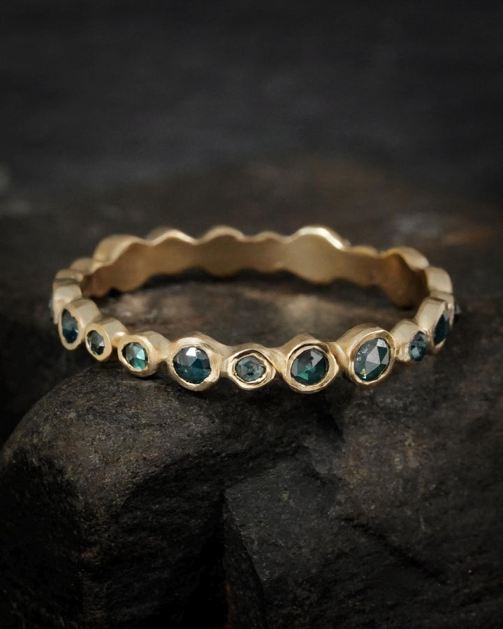 Blue Diamond Eternity Band Ring
