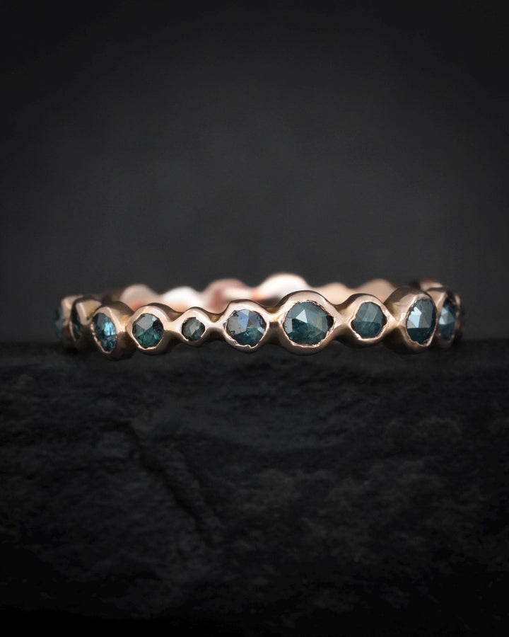 Blue Diamond Eternity Band Ring