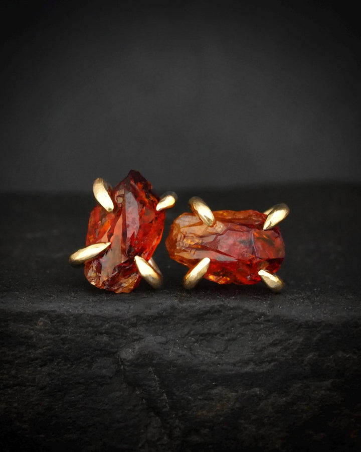Raw Citrine Studs