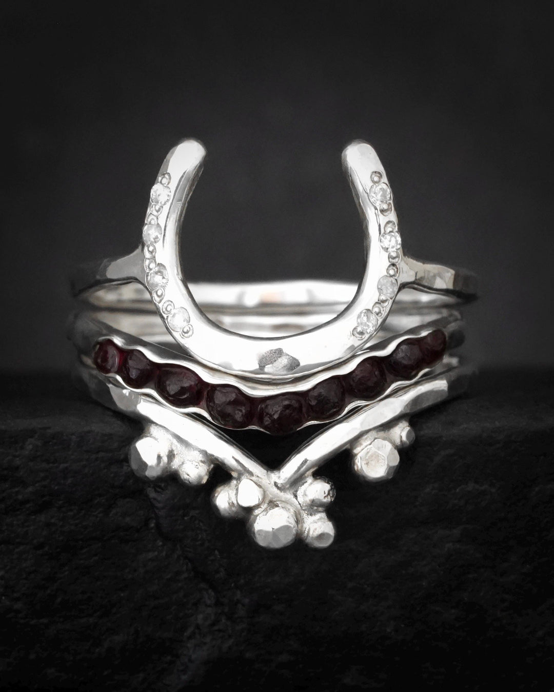 Garnet Wave Ring