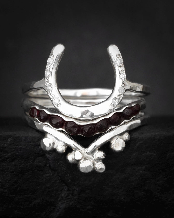 Garnet Wave Ring