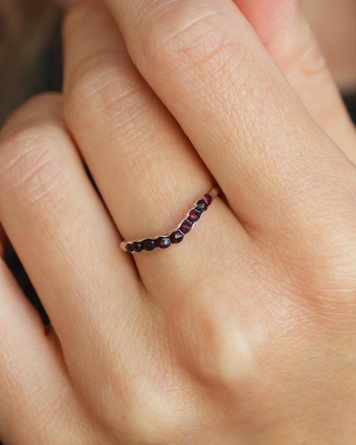 Garnet Wave Ring